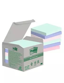 Post-it Notes Green 654-1GB 3M - 76x76 mm - 7100259123 (Assortiti Natural Conf. 6)