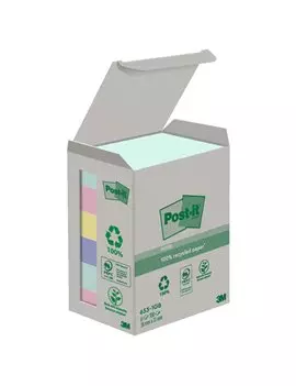 Post-it Notes Green 653-1GB 3M - 38x51 mm - 7100259445 (Assortiti Natural Conf. 6)