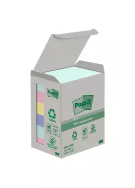 Post-it Notes Green 653-1GB 3M - 38x51 mm - 7100259445 (Assortiti Natural Conf. 6)