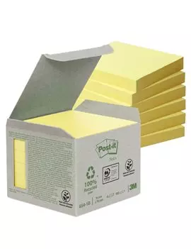 Post-it Notes Green 654-1B 3M - 76x76 mm - 7100172252 (Giallo Conf. 6)