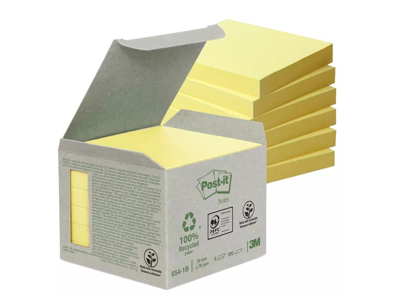 Post-it Notes Green 654-1B 3M - 76x76 mm - 7100172252 (Giallo Conf. 6) Post-it Notes Green 654-1B 3M - 76x76 mm - 7100172252 (Giallo Conf. 6)