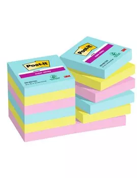 Post-it Notes Super Sticky 622-12SS-COS 3M - 47,6x47,6 mm - 7100290180 (Assortiti Cosmic Conf. 12)