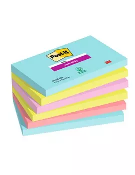 Post-it Notes Super Sticky 655-6SS-COS 3M - 76x127 mm - 7100242784 (Assortiti Cosmic Conf. 6)