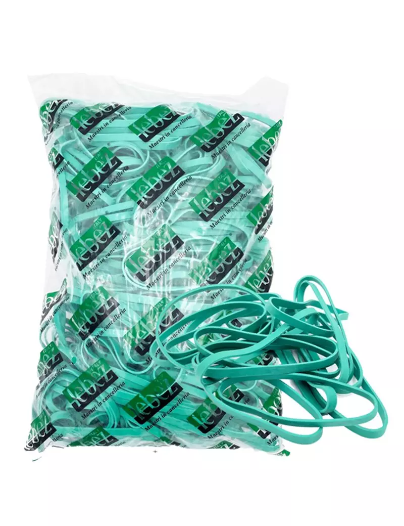 Fettucce Elastiche Lebez - 1 kg - 70 mm x 5 mm - 81777 (Verde) Fettucce Elastiche Lebez - 1 kg - 70 mm x 5 mm - 81777 (Verde)