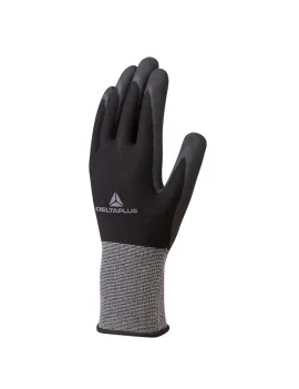 Guanti in Poliestere Spandex Spalmato in Nitrile VE724NO Delta Plus - Taglia 8 - VE724NO-08 (Grigio e Nero)