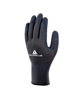 Guanti in Poliestere Spalmato in Lattice VE630 Delta Plus - Taglia 10 - VE630GR10 (Grigio e Nero)