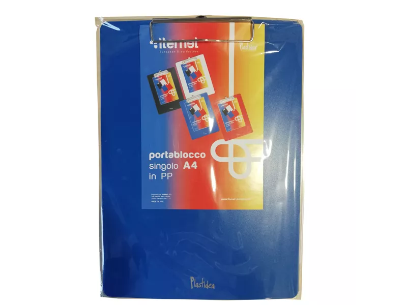 Portablocco con Molla in Metallo Iternet - A4 - 7071BL (Blu)