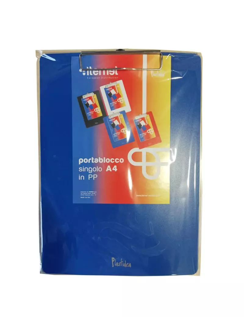 Portablocco con Molla in Metallo Iternet - A4 - 7071BL (Blu) Portablocco con Molla in Metallo Iternet - A4 - 7071BL (Blu)