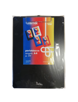 Portablocco con Molla in Metallo Iternet - A4 - 7071N (Nero)