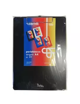 Portablocco con Molla in Metallo Iternet - A4 - 7071N (Nero)