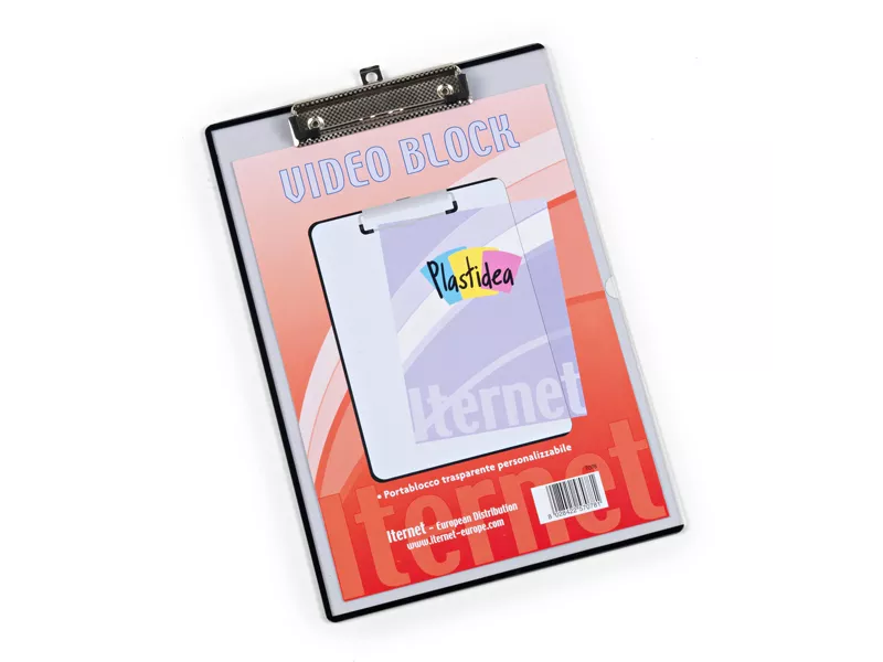 Portablocco Personalizzabile con Molla in Metallo Iternet - A4 - 7078 (Trasparente) Portablocco Personalizzabile con Molla in Metallo Iternet - A4 - 7078 (Trasparente)