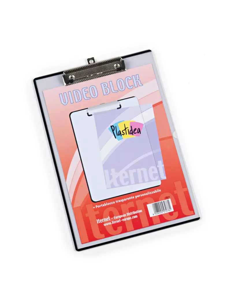 Portablocco Personalizzabile con Molla in Metallo Iternet - A4 - 7078 (Trasparente) Portablocco Personalizzabile con Molla in Metallo Iternet - A4 - 7078 (Trasparente)