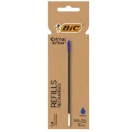 Refill per Penna a Sfera Cristal Re'New Bic - 1 mm - 503838 (Blu Conf. 3)