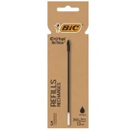 Refill per Penna a Sfera Cristal Re'New Bic - 1 mm - 503839 (Nero Conf. 3)