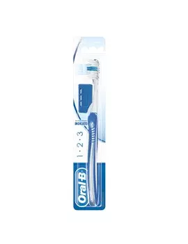 Spazzolino da Denti 1 2 3 Indicator Oral B - B25 (Blu e Grigio)