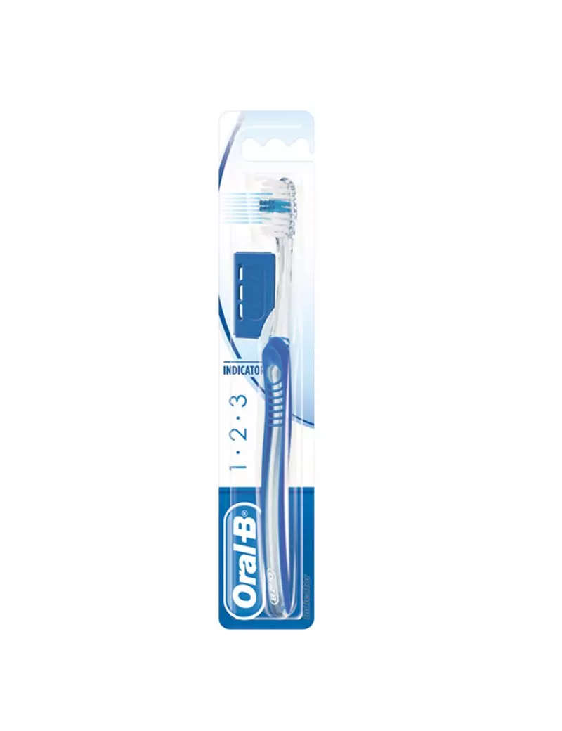 Spazzolino da Denti 1 2 3 Indicator Oral B - B25 (Blu e Grigio) Spazzolino da Denti 1 2 3 Indicator Oral B - B25 (Blu e Grigio)