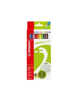 Matite Colorate GREENcolors Stabilo - 2,8 mm (Assortiti Conf. 12)