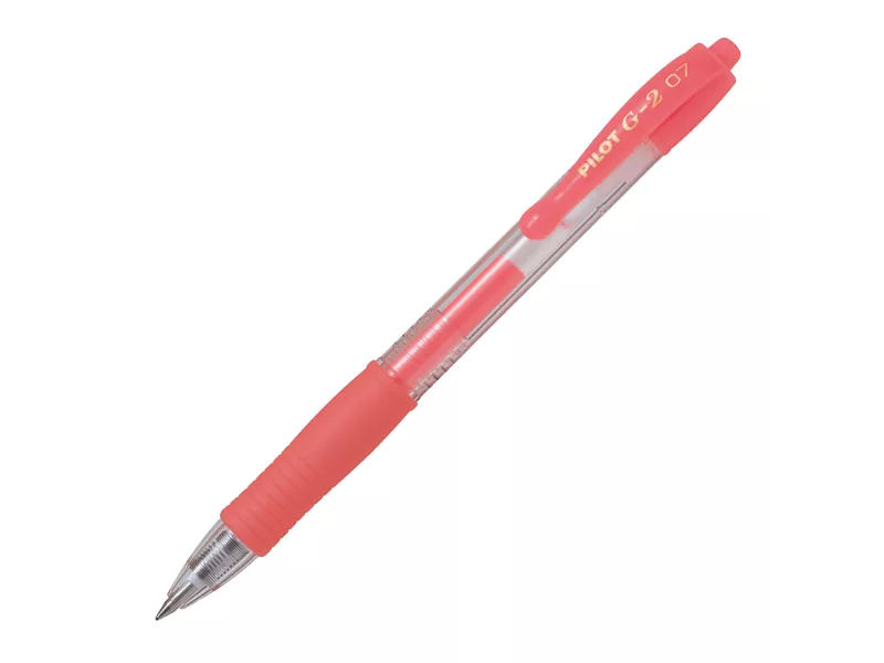Penna Gel a Scatto G-2 Pilot - 0,7 mm - 001380 (Rosso Neon)
