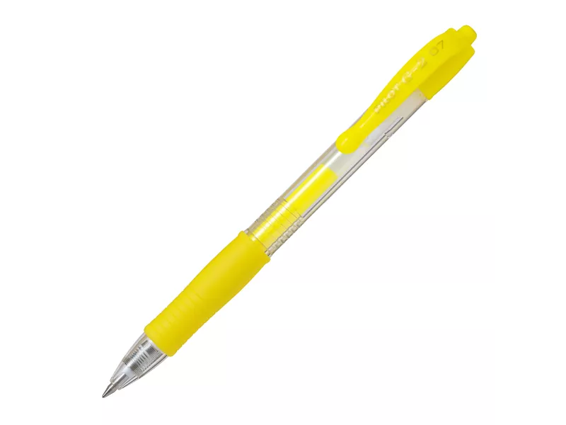 Penna Gel a Scatto G-2 Pilot - 0,7 mm - 001383 (Giallo Neon)