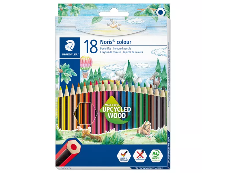Matite Colorate Noris Colour Staedtler - 3 mm - 185 C18 (Assortiti Conf. 18)