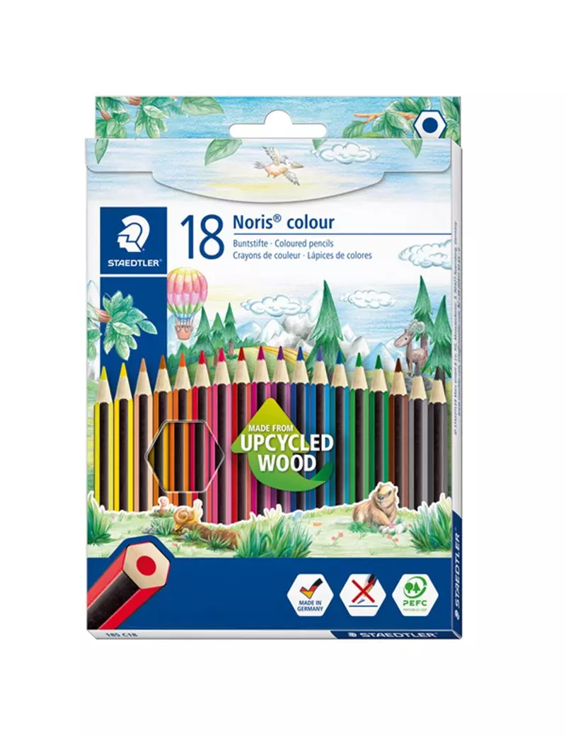 Matite Colorate Noris Colour Staedtler - 3 mm - 185 C18 (Assortiti Conf. 18) Matite Colorate Noris Colour Staedtler - 3 mm - 185 C18 (Assortiti Conf. 18)