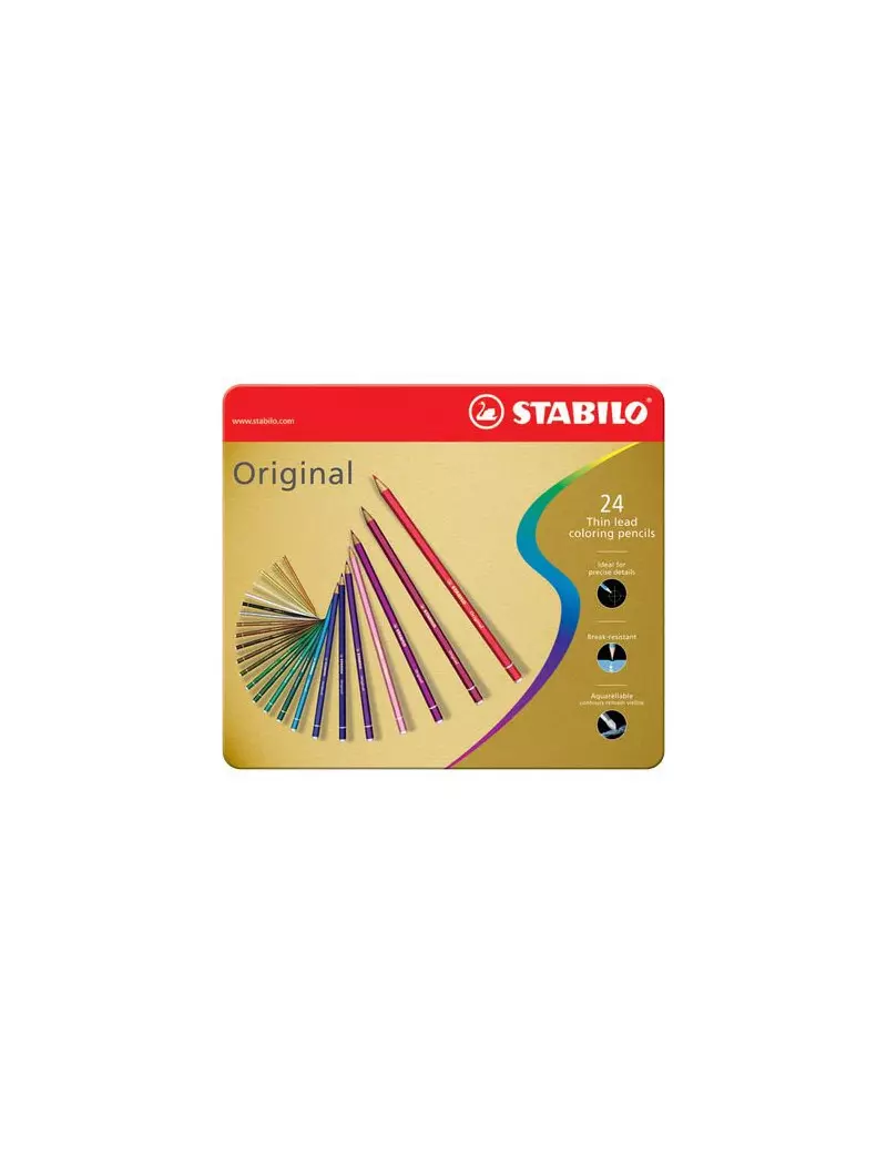 Matite Colorate Original Stabilo - 2,5 mm (Assortiti Conf. 24) Matite Colorate Original Stabilo - 2,5 mm (Assortiti Conf. 24)