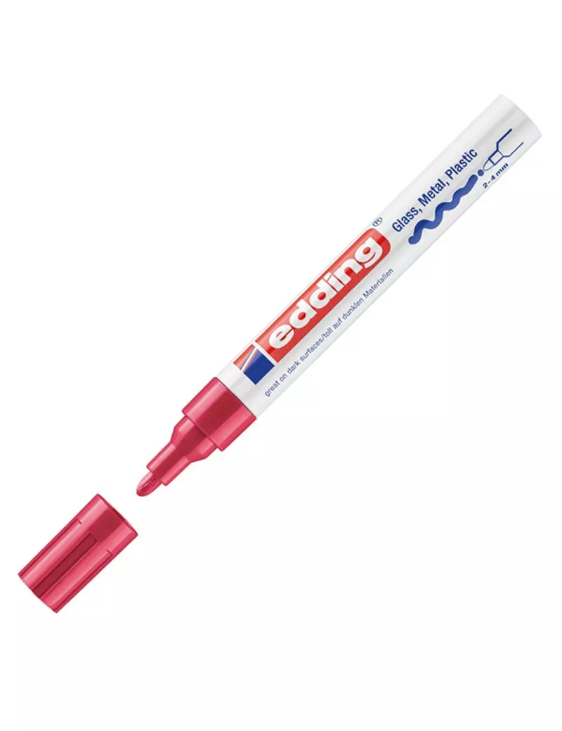 Marcatore Permanente a Vernice 750 Edding - Punta Tonda - 2-4 mm - E-750002 (Rosso) Marcatore Permanente a Vernice 750 Edding - Punta Tonda - 2-4 mm - E-750002 (Rosso)