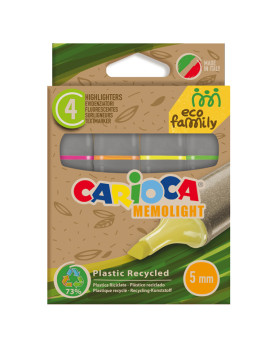 Evidenziatore Memolight Eco Family Carioca - 5 mm - 43098 (Assortiti Conf. 4)
