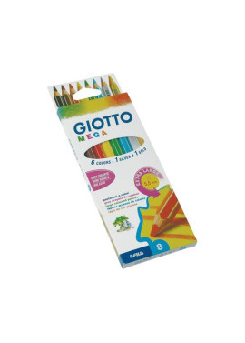 Pastelli Giotto Mega Fila - 5,5 mm - 225400 (Assortiti Conf. 8)