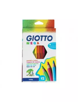 Pastelli Giotto Mega Fila - 5,5 mm - 225600 (Assortiti Conf. 12)