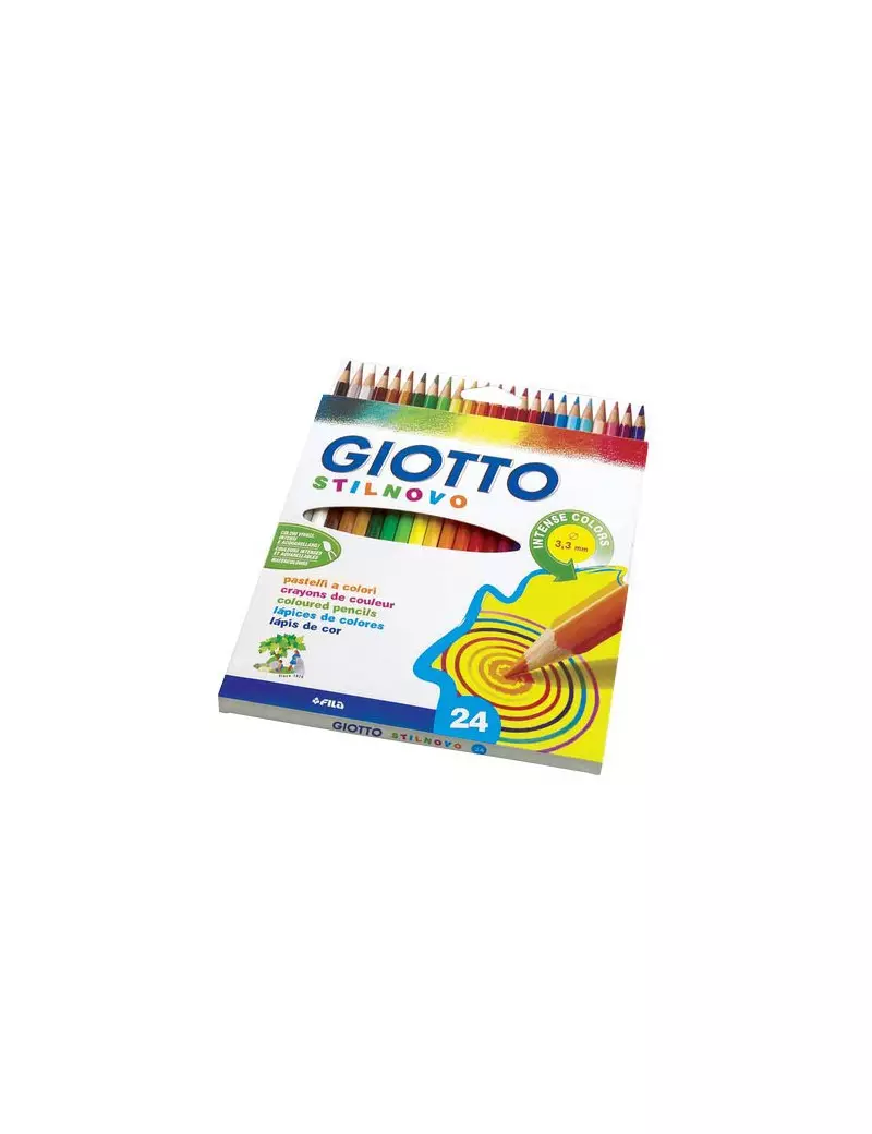 Pastelli Giotto Stilnovo Fila - 3,3 mm (Assortiti Conf. 24) Pastelli Giotto Stilnovo Fila - 3,3 mm (Assortiti Conf. 24)