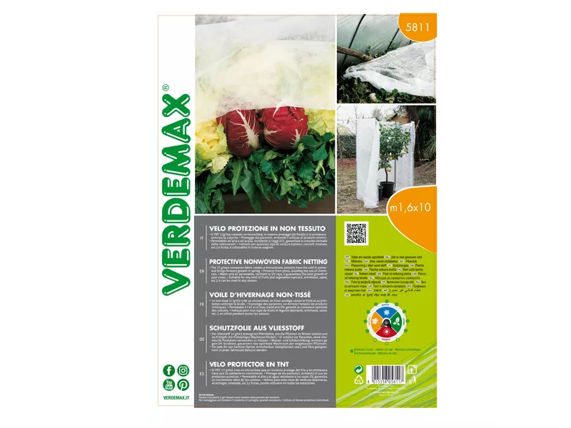 Velo di Protezione per Piante Verdemax - 1,6x10 m - 17 g - 5811 (Bianco)