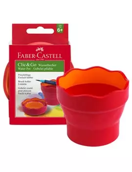 Scodellino per Acqua Click & Go Faber Castell - 181517 (Rosso)