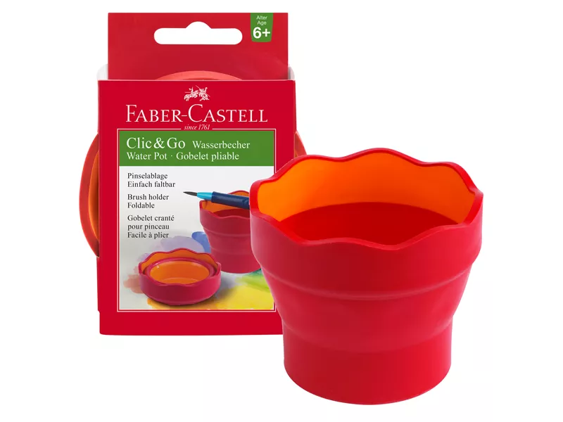 Scodellino per Acqua Click & Go Faber Castell - 181517 (Rosso)