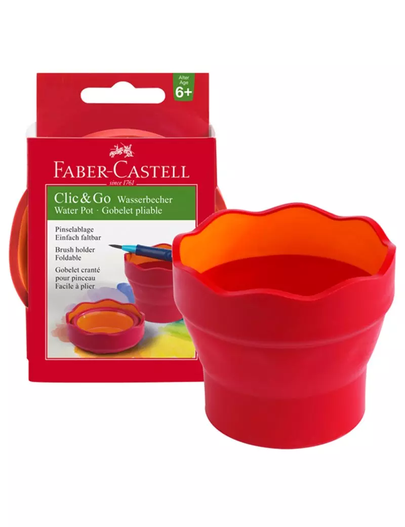 Scodellino per Acqua Click & Go Faber Castell - 181517 (Rosso) Scodellino per Acqua Click & Go Faber Castell - 181517 (Rosso)