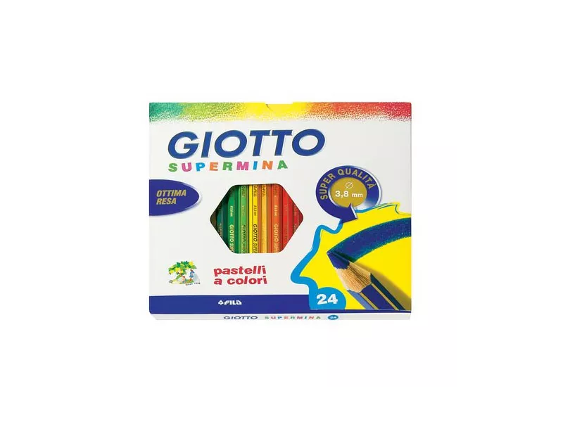 Pastelli Supermina Giotto Fila - 3,8 mm (Assortiti Conf. 24)