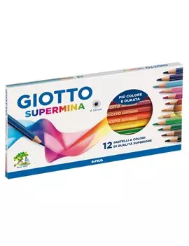 Matite Colorate Supermina Giotto Fila - 3,8 mm - 235700 (Assortiti Conf. 12)