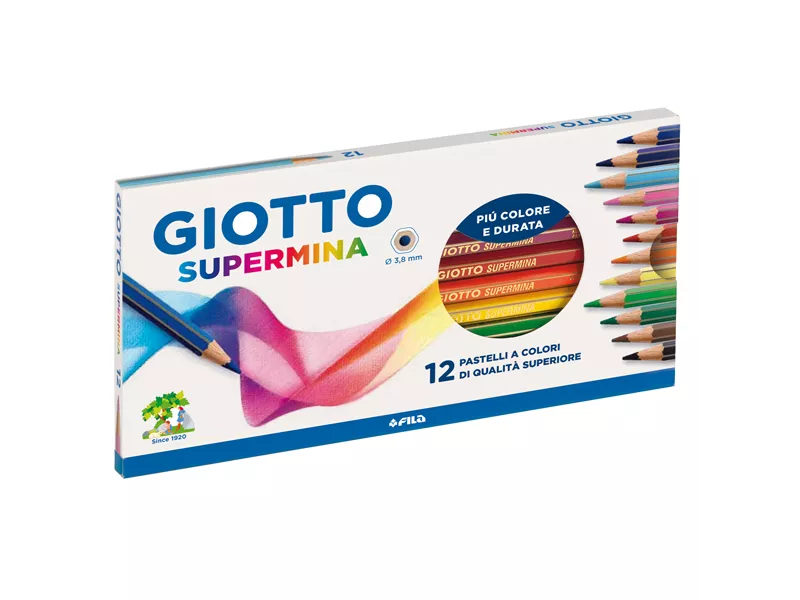 Matite Colorate Supermina Giotto Fila - 3,8 mm - 235700 (Assortiti Conf. 12)