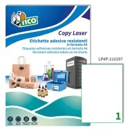 Etichette Adesive in Poliestere Tico - A4 - 210x297 mm - LP4P-210297 (Bianco Conf. 70)