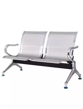 Panca da Attesa Serena Group - 2 Posti - Acciaio - SJ820G-2 (Grigio)