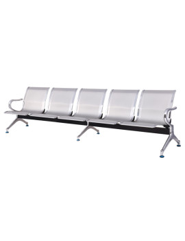 Panca da Attesa Serena Group - 5 Posti - Acciaio - SJ820G-5 (Grigio)