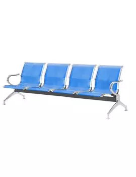 Panca da Attesa Serena Group - 4 Posti - Acciaio - SJ830B-4 (Blu)