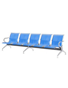 Panca da Attesa Serena Group - 5 Posti - Acciaio - SJ830B-5 (Blu)