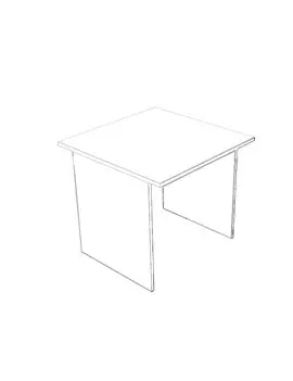 Scrivania Lineare Easy Artexport - 80x80 cm - 001PAN_3 (Bianco)