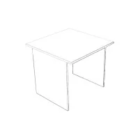 Scrivania Lineare Easy Artexport - 80x80 cm - 001PAN_3 (Bianco)