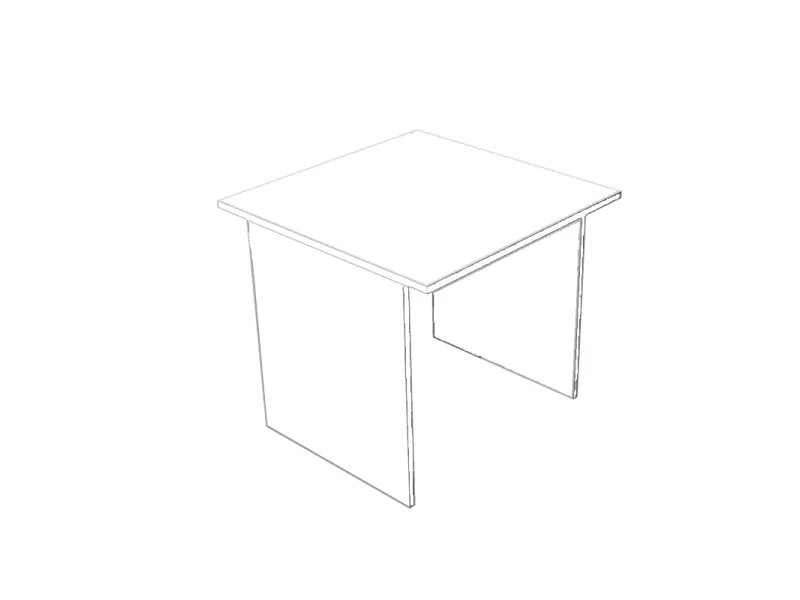 Scrivania Lineare Easy Artexport - 80x80 cm - 001PAN_3 (Bianco)