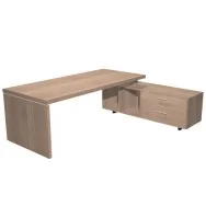 Scrivania Manager Prestige Artexport - 180x90 cm - con Mobile di Servizio Reversibile - 901RIT-K (Ciliegio Arabis)