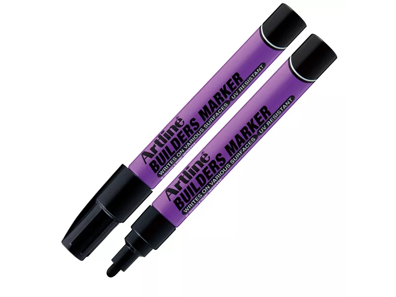 Marcatore Permanente Builders Artline - Punta Tonda - 2,3 mm - A BDM/N (Nero)