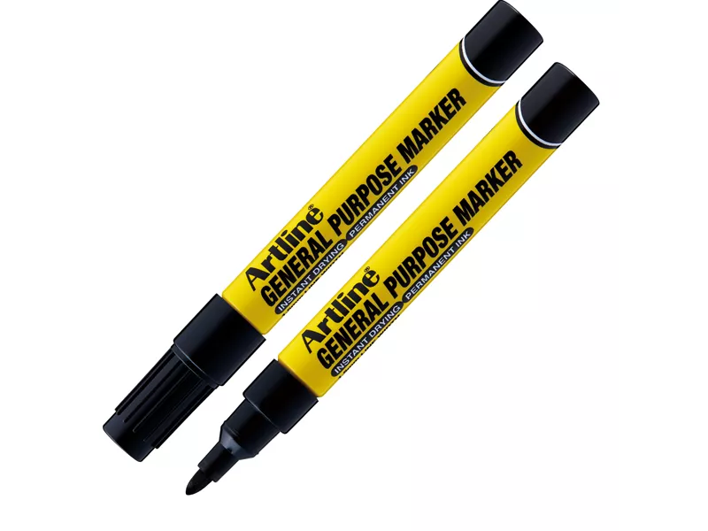 Marcatore Permanente General Purpose Artline - Punta Tonda - 1,5 mm - A GPM/N (Nero)