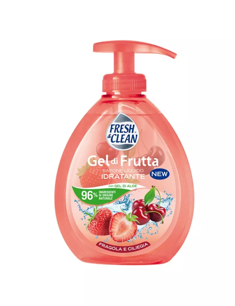 Sapone Gel Liquido Fresh&Clean - 7-1196 (Fragola e Ciliegia 300 ml)
